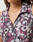 Featherweight Printed Sleeveless Polo