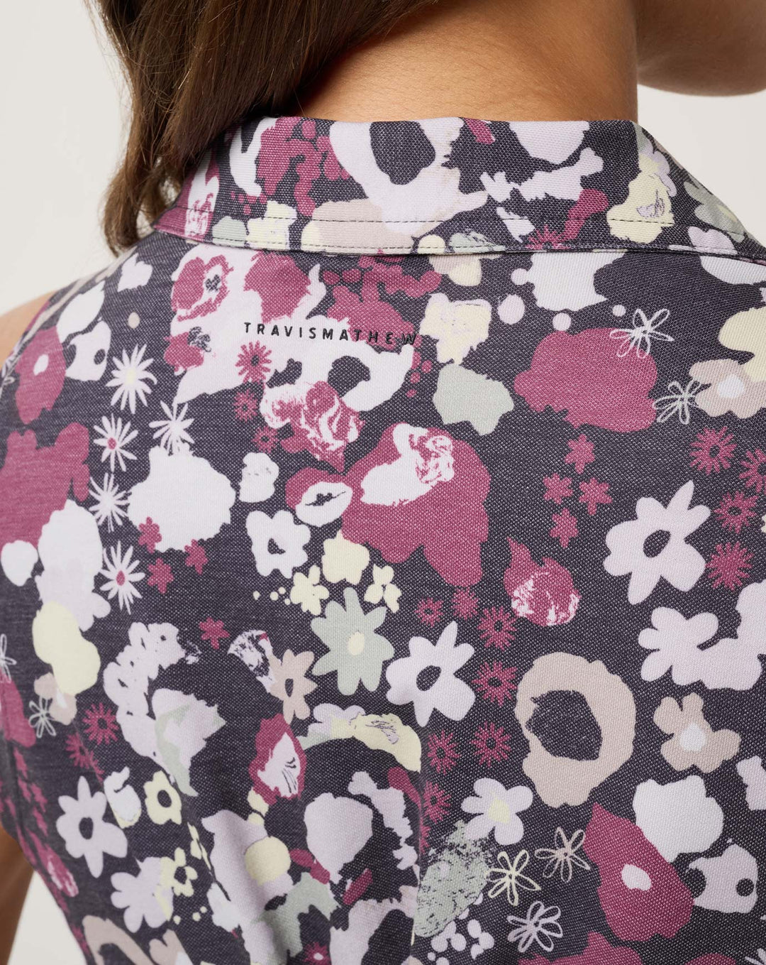 Featherweight Printed Sleeveless Polo