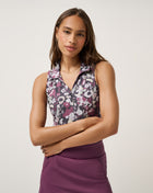 Featherweight Printed Sleeveless Polo